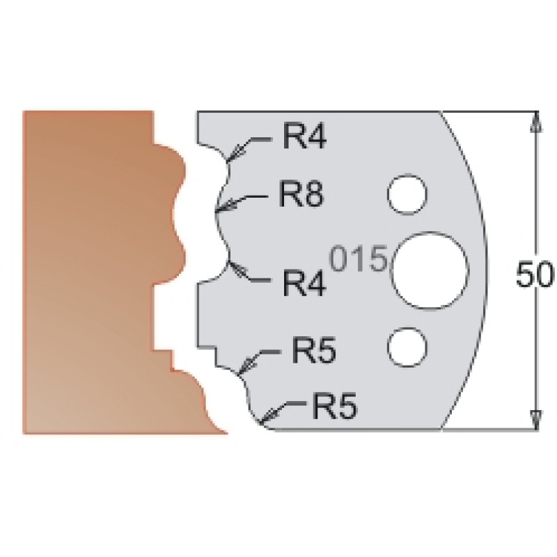 #015 50mm Limiters For MPC Multi Profile Cutter (Set of 2) Dimar 3401550