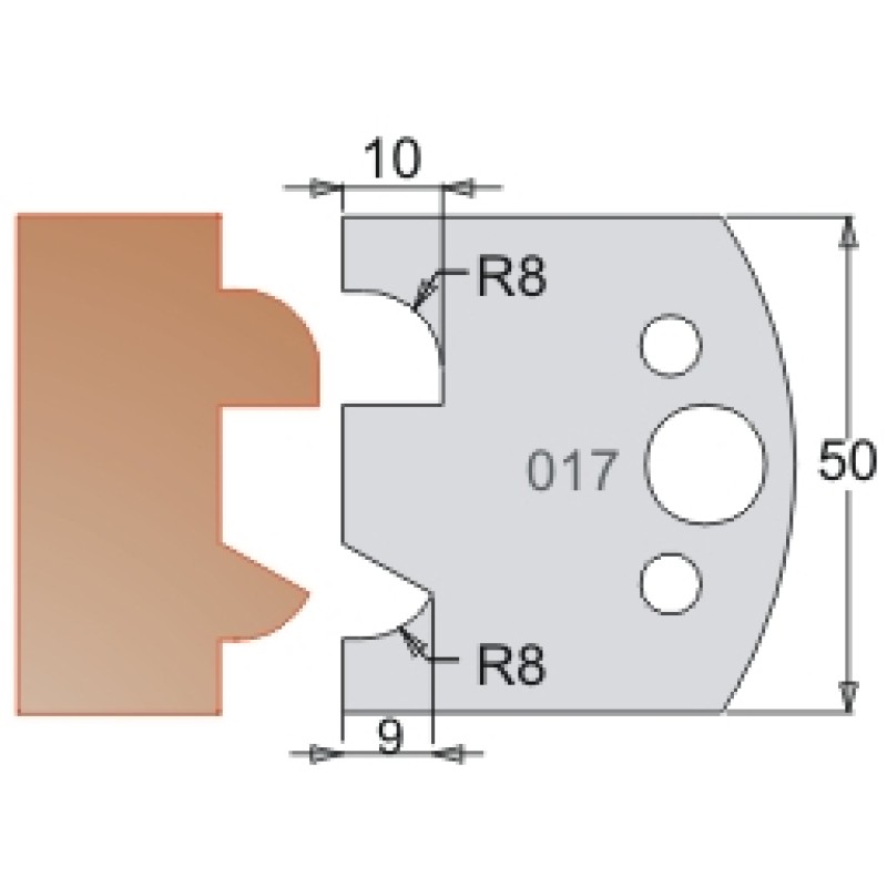 #017 50mm Limiters For MPC Multi Profile Cutter (Set of 2) Dimar 3401750