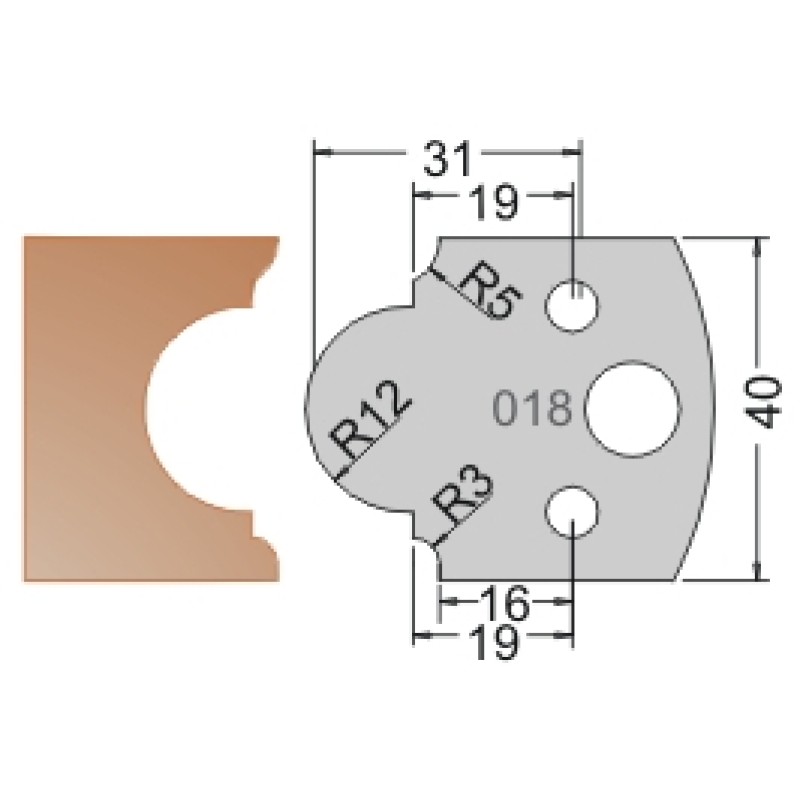 #018 40mm Limiters For MPC Multi Profile Cutter (Set of 2) Dimar 3401840