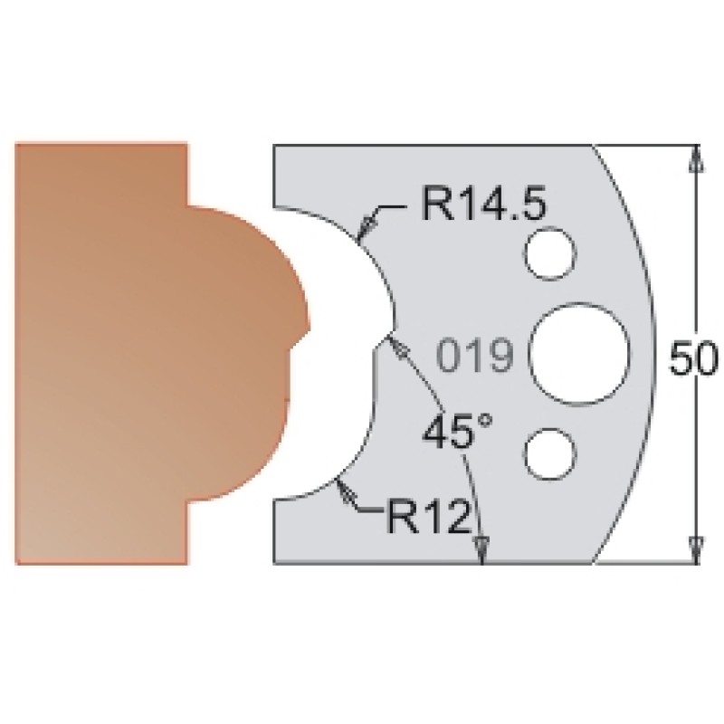 #019 50mm Limiters For MPC Multi Profile Cutter (Set of 2) Dimar 3401950