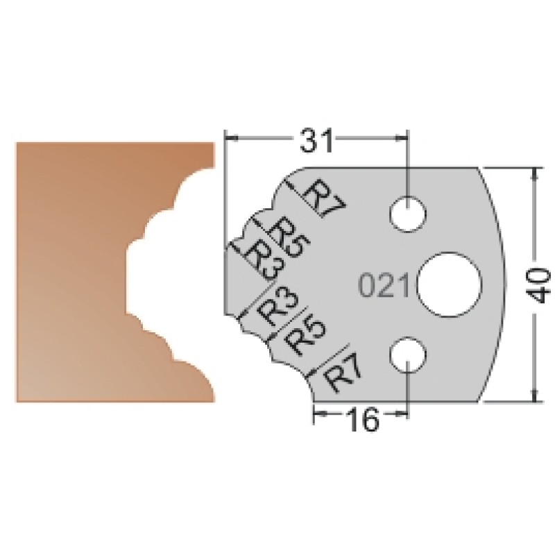 #021 40mm Limiters For MPC Multi Profile Cutter (Set of 2) Dimar 3402140