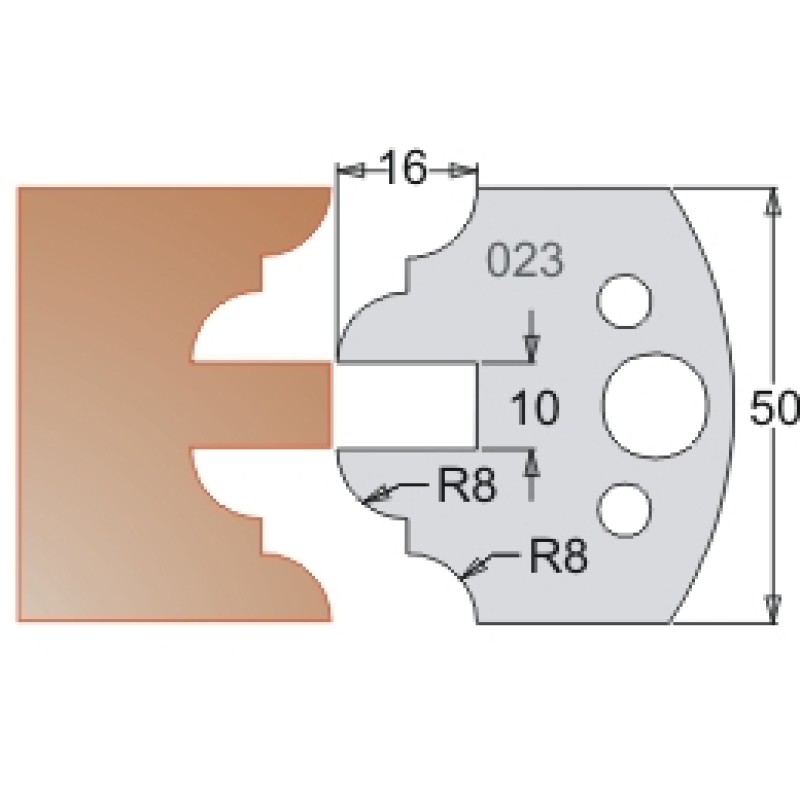 #023 50mm Limiters For MPC Multi Profile Cutter (Set of 2) Dimar 3402350