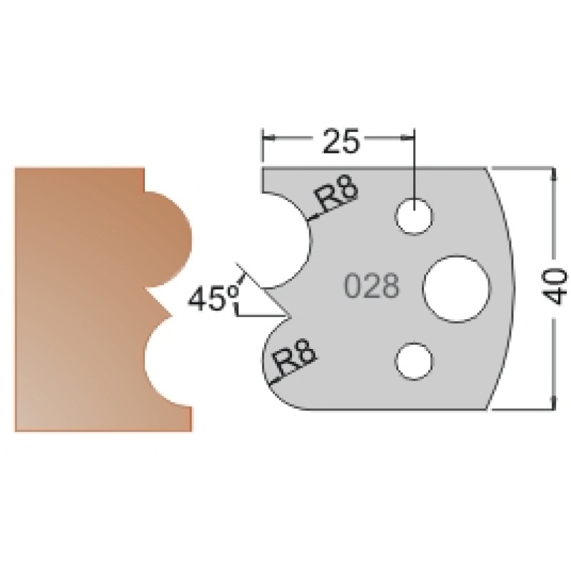 #028 40mm Limiters For MPC Multi Profile Cutter (Set of 2) Dimar 3402840