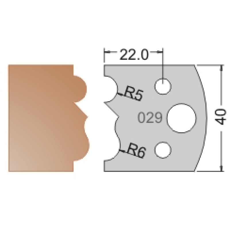 #029 40mm Limiters For MPC Multi Profile Cutter (Set of 2) Dimar 3402940