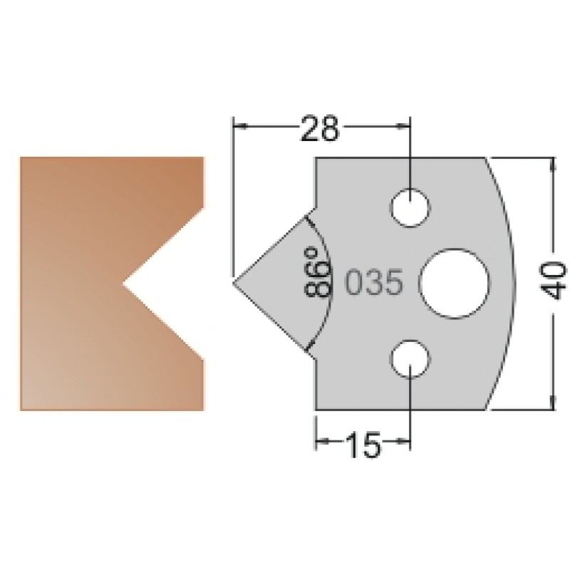 #035 40mm Limiters For MPC Multi Profile Cutter (Set of 2) Dimar 3403540