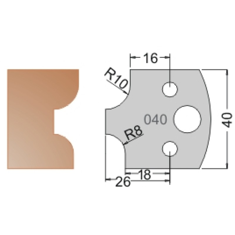 #040 40mm Limiters For MPC Multi Profile Cutter (Set of 2) Dimar 3404040
