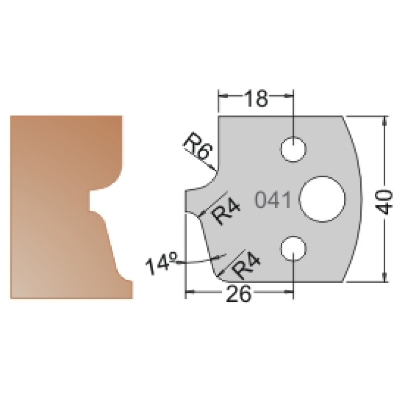 #041 40mm Limiters For MPC Multi Profile Cutter (Set of 2) Dimar 3404140