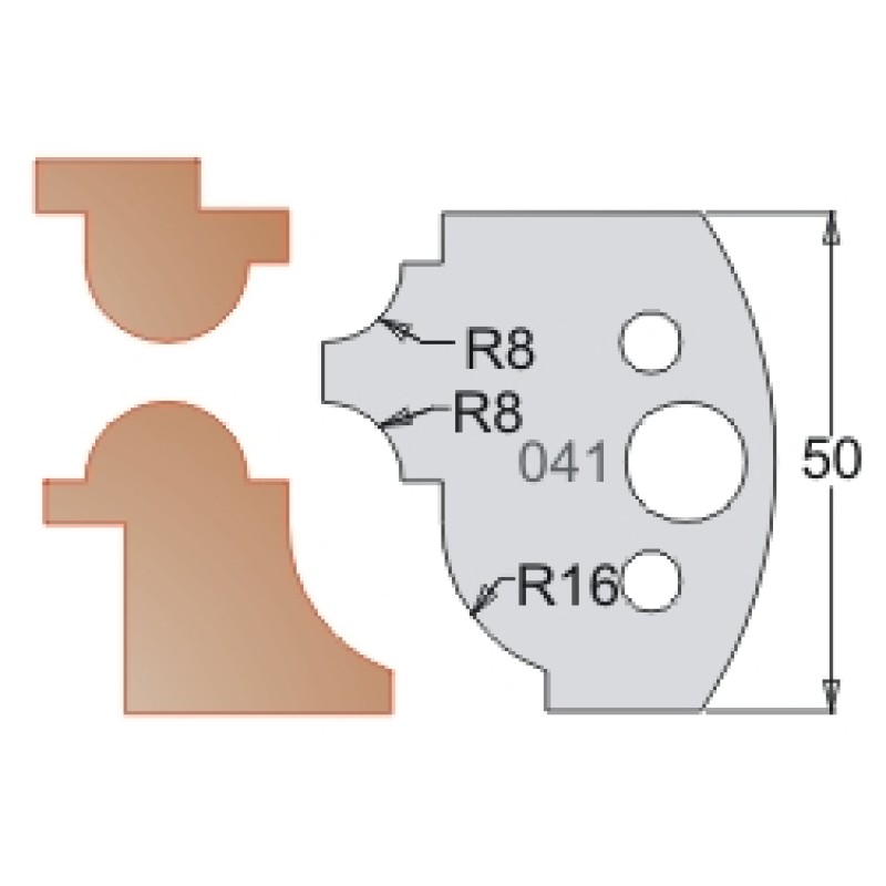 #041 50mm Limiters For MPC Multi Profile Cutter (Set of 2) Dimar 3404150