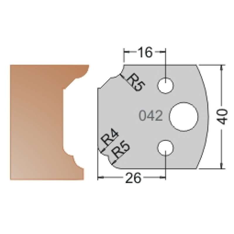 #042 40mm Limiters For MPC Multi Profile Cutter (Set of 2) Dimar 3404240