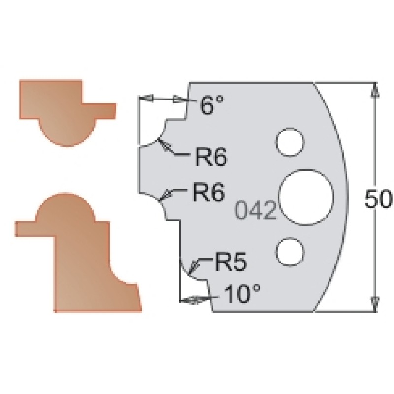 #042 50mm Limiters For MPC Multi Profile Cutter (Set of 2) Dimar 3404250