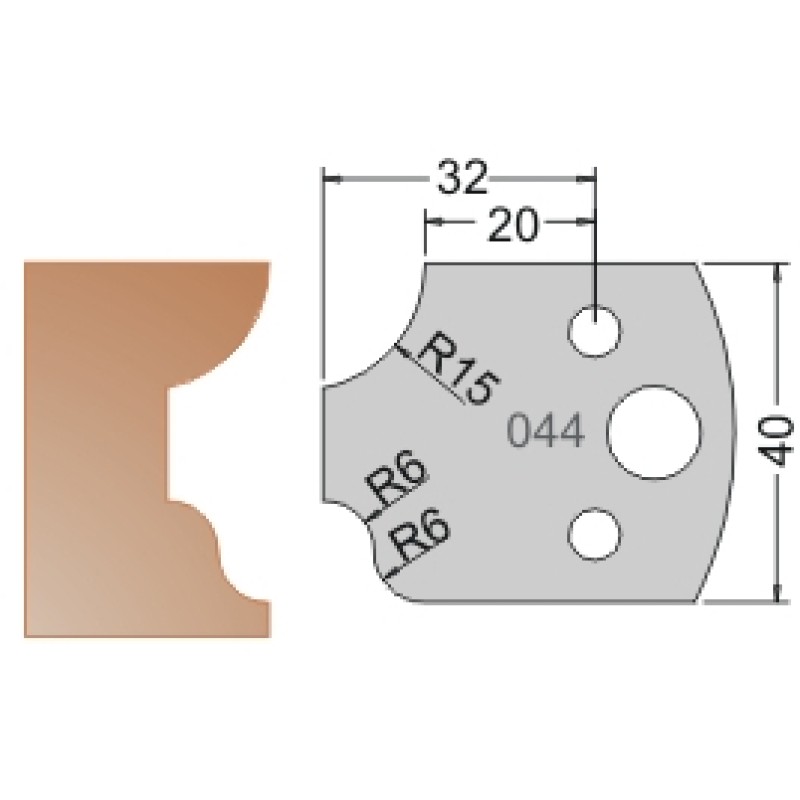#044 40mm Limiters For MPC Multi Profile Cutter (Set of 2) Dimar 3404440