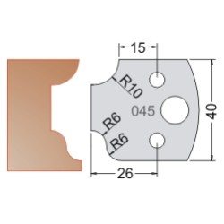 #045 40mm Limiters For MPC Multi Profile Cutter (Set of 2) Dimar 3404540