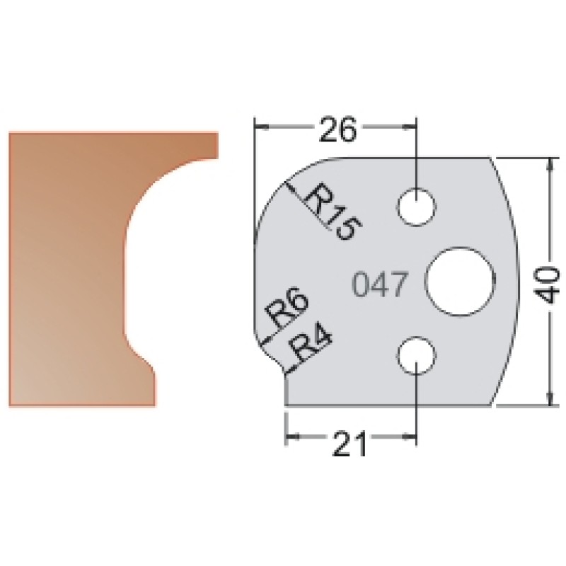 #047 40mm Limiters For MPC Multi Profile Cutter (Set of 2) Dimar 3404740