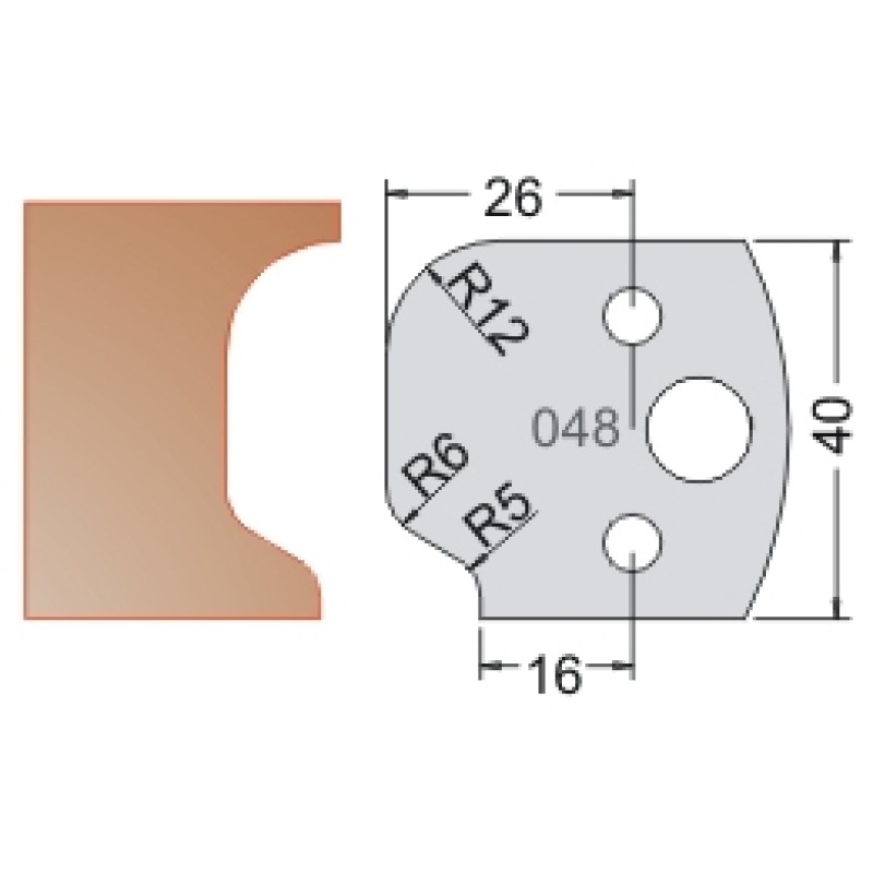 #048 40mm Limiters For MPC Multi Profile Cutter (Set of 2) Dimar 3404840