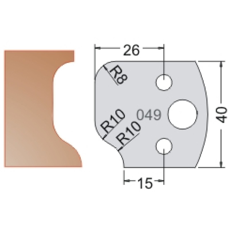 #049 40mm Limiters For MPC Multi Profile Cutter (Set of 2) Dimar 3404940