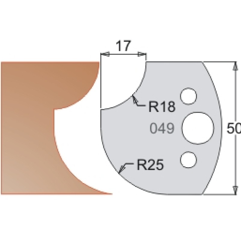 #049 50mm Limiters For MPC Multi Profile Cutter (Set of 2) Dimar 3404950