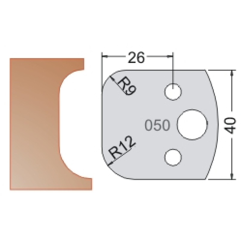 #050 40mm Limiters For MPC Multi Profile Cutter (Set of 2) Dimar 3405040