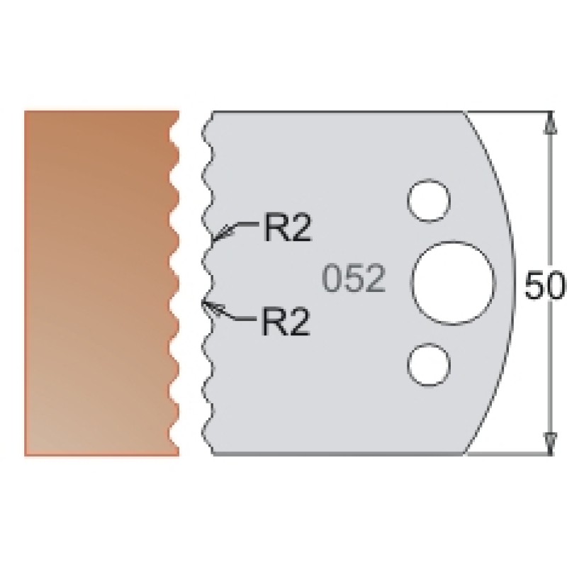 #052 50mm Limiters For MPC Multi Profile Cutter (Set of 2) Dimar 3405250