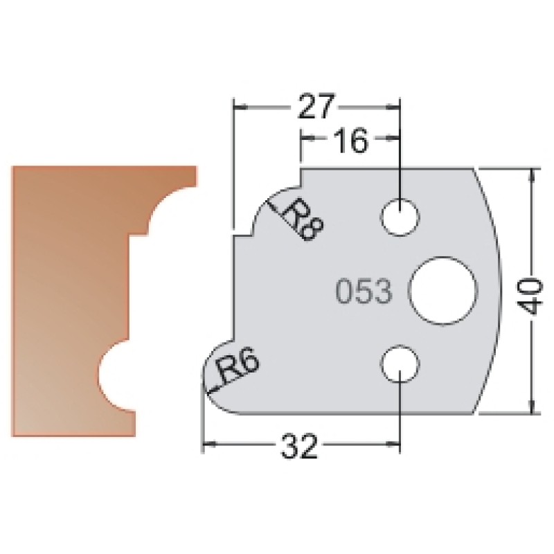 #053 40mm Limiters For MPC Multi Profile Cutter (Set of 2) Dimar 3405340