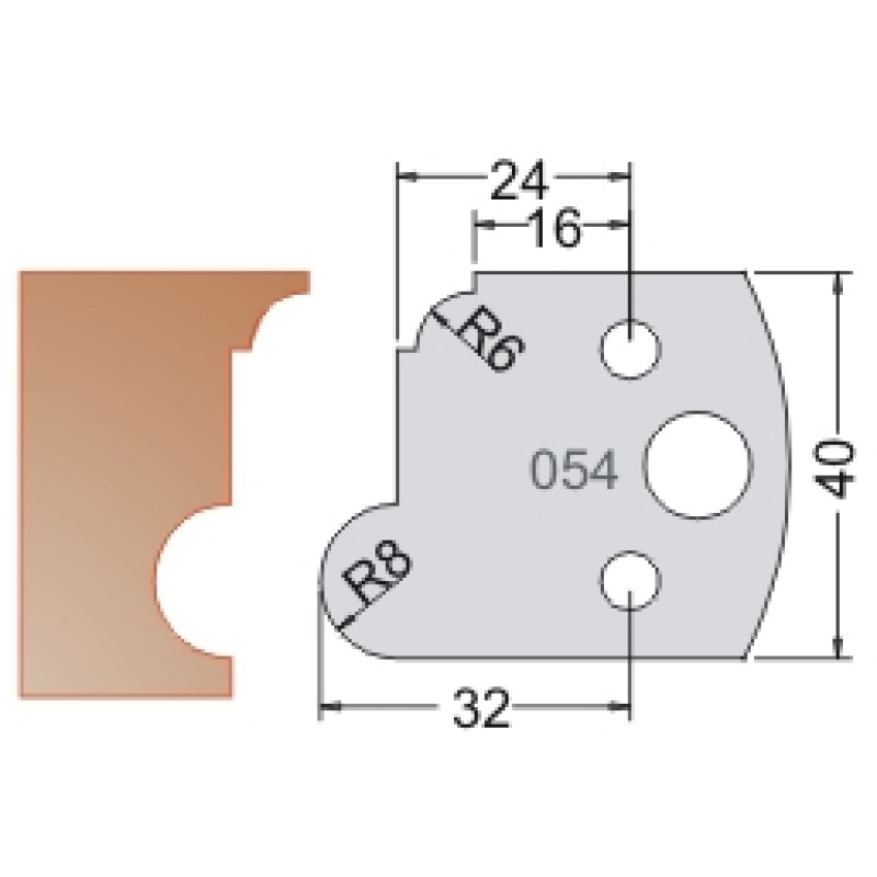 #054 40mm Limiters For MPC Multi Profile Cutter (Set of 2) Dimar 3405440