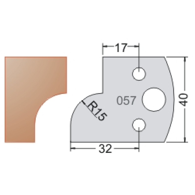 #057 40mm Limiters For MPC Multi Profile Cutter (Set of 2) Dimar 3405740