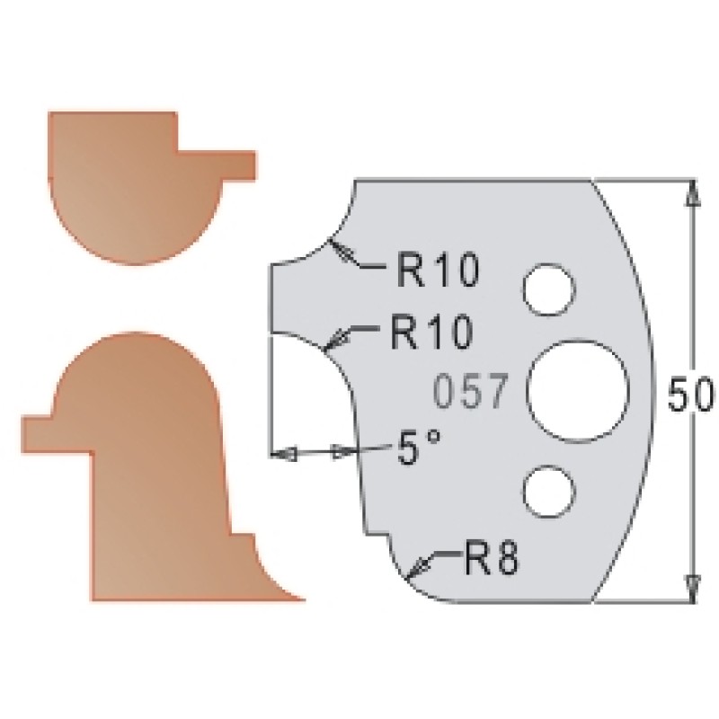 #057 50mm Limiters For MPC Multi Profile Cutter (Set of 2) Dimar 3405750