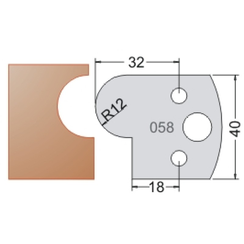 #058 40mm Limiters For MPC Multi Profile Cutter (Set of 2) Dimar 3405840