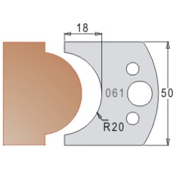 #061 50mm Limiters For MPC Multi Profile Cutter (Set of 2) Dimar 3406150