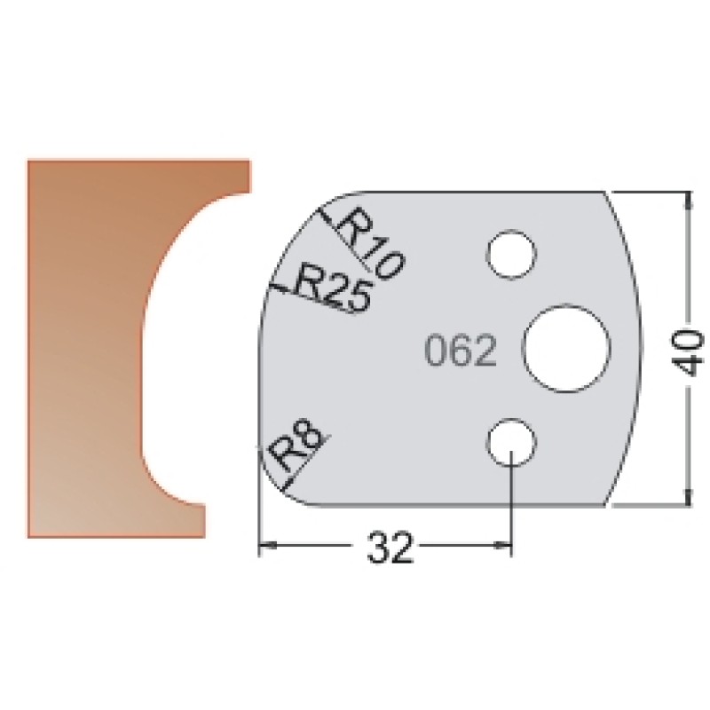 #062 40mm Limiters For MPC Multi Profile Cutter (Set of 2) Dimar 3406240
