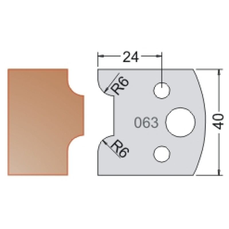 #063 40mm Limiters For MPC Multi Profile Cutter (Set of 2) Dimar 3406340