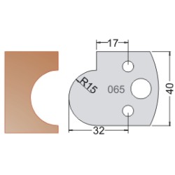 #065 40mm Limiters For MPC Multi Profile Cutter (Set of 2) Dimar 3406540