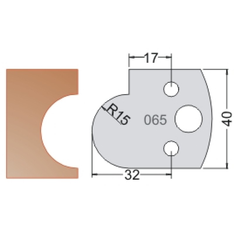 #065 40mm Limiters For MPC Multi Profile Cutter (Set of 2) Dimar 3406540