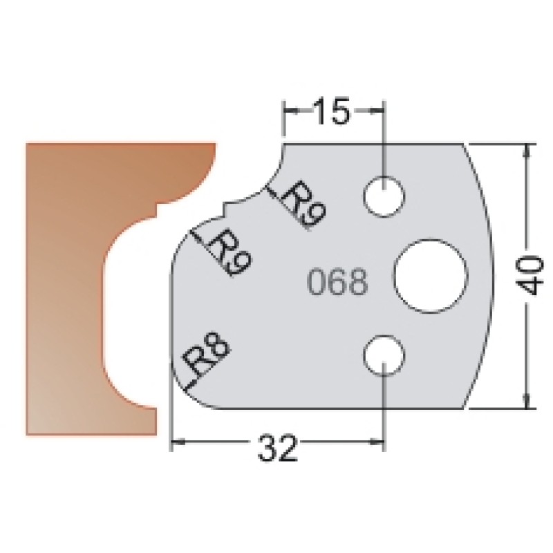 #068 40mm Limiters For MPC Multi Profile Cutter (Set of 2) Dimar 3406840