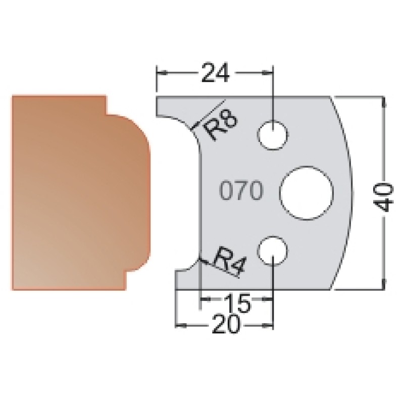 #070 40mm Limiters For MPC Multi Profile Cutter (Set of 2) Dimar 3407040
