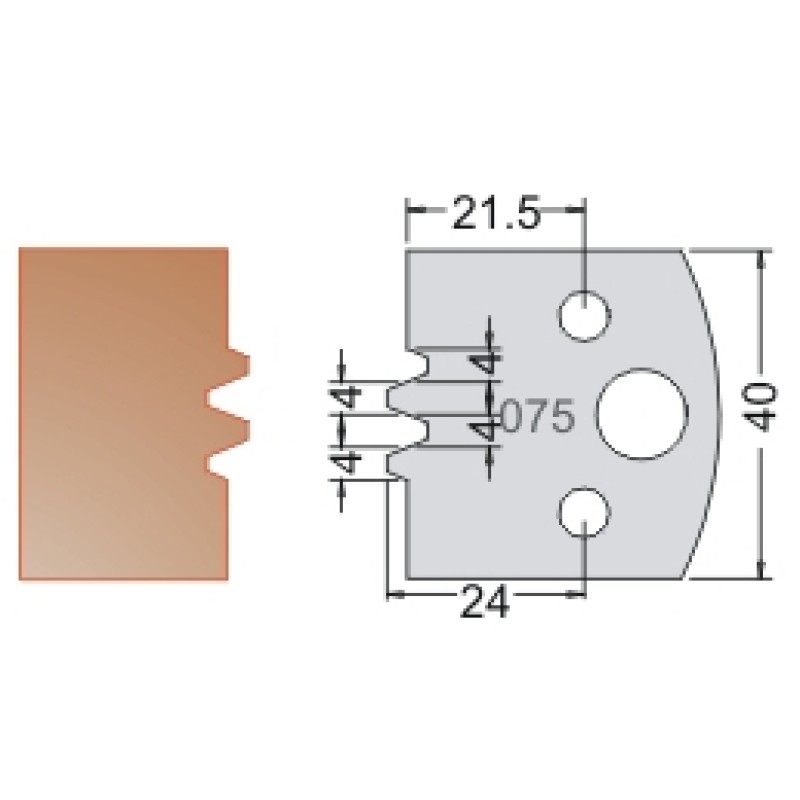 #075 40mm Limiters For MPC Multi Profile Cutter (Set of 2) Dimar 3407540