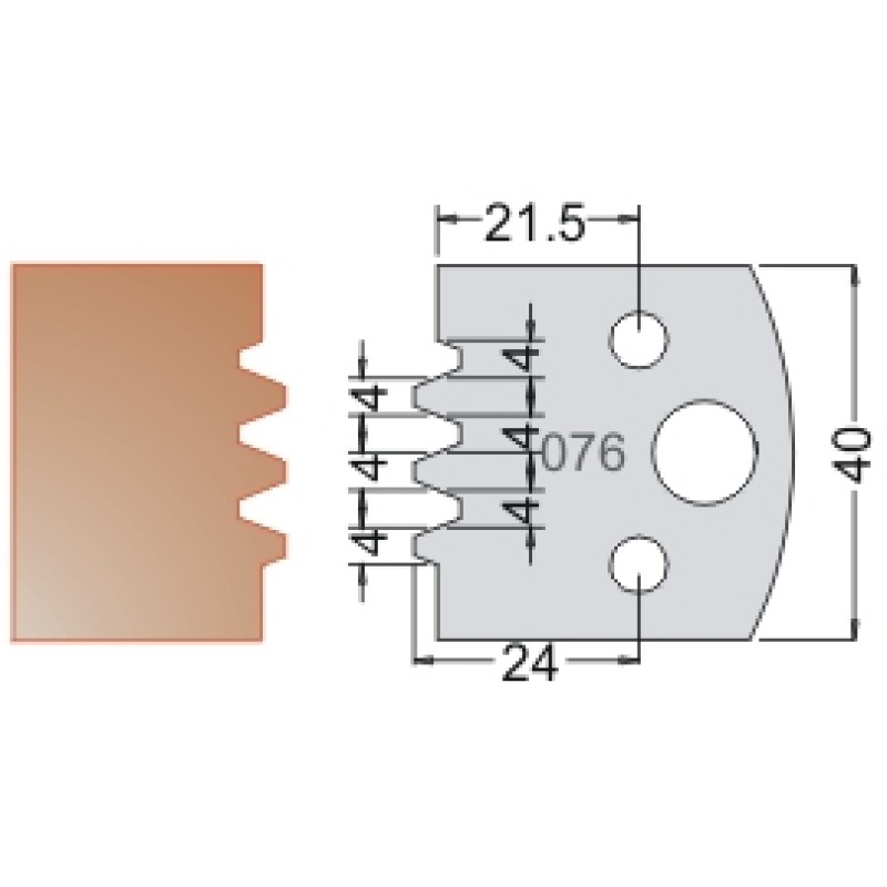 #076 40mm Limiters For MPC Multi Profile Cutter (Set of 2) Dimar 3407640