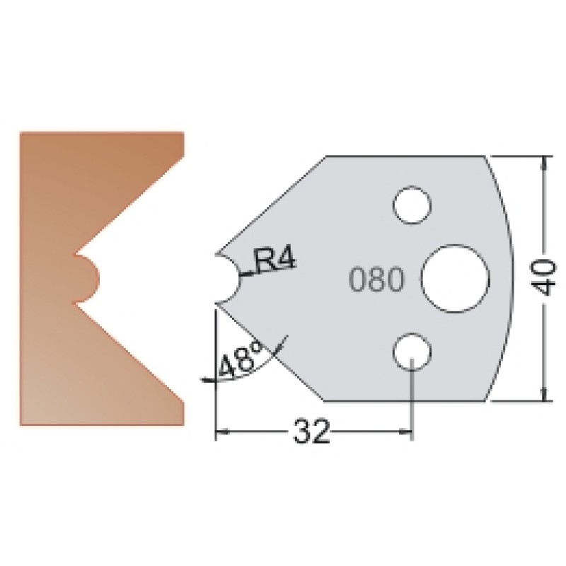 #080 40mm Limiters For MPC Multi Profile Cutter (Set of 2) Dimar 3408040