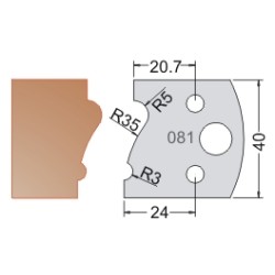 #081 40mm Limiters For MPC Multi Profile Cutter (Set of 2) Dimar 3408140