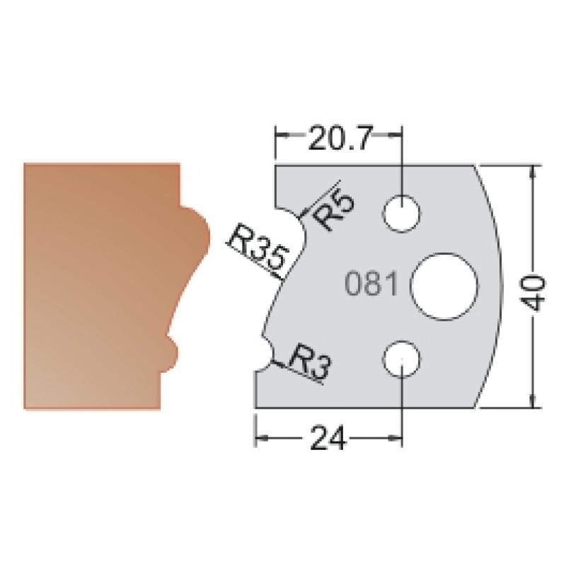 #081 40mm Limiters For MPC Multi Profile Cutter (Set of 2) Dimar 3408140