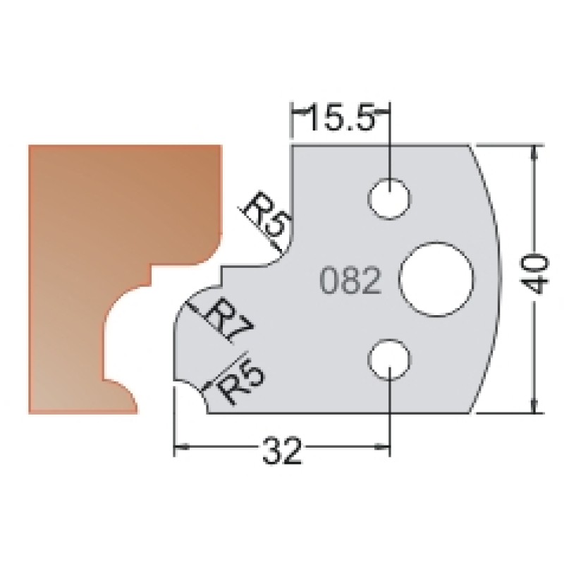 #082 40mm Limiters For MPC Multi Profile Cutter (Set of 2) Dimar 3408240