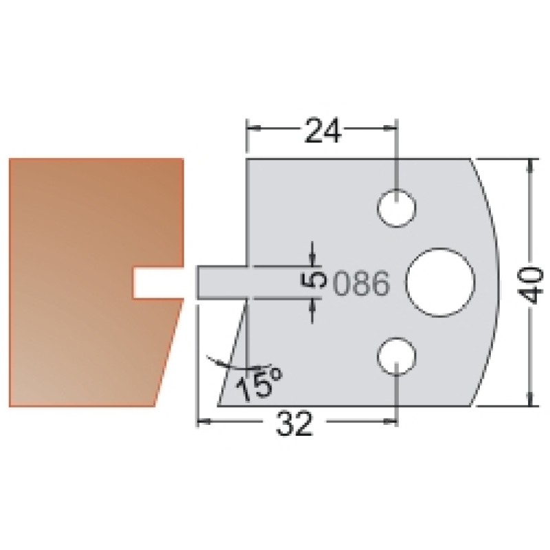 #086 40mm Limiters For MPC Multi Profile Cutter (Set of 2) Dimar 3408640