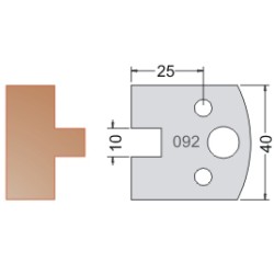 #092 40mm Limiters For MPC Multi Profile Cutter (Set of 2) Dimar 3409240