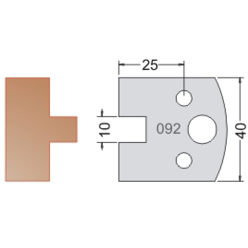 #092 40mm Limiters For MPC Multi Profile Cutter (Set of 2) Dimar 3409240