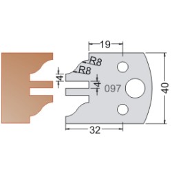 #097 40mm Limiters For MPC Multi Profile Cutter (Set of 2) Dimar 3409740