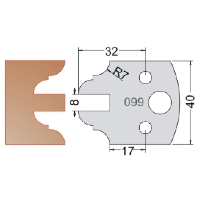 #099 40mm Limiters For MPC Multi Profile Cutter (Set of 2) Dimar 3409940
