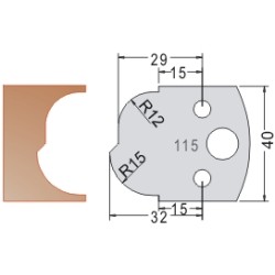 #115 40mm Limiters For MPC Multi Profile Cutter (Set of 2) Dimar 3411540