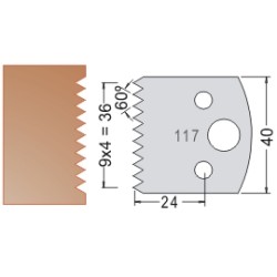 #117 40mm Limiters For MPC Multi Profile Cutter (Set of 2) Dimar 3411740