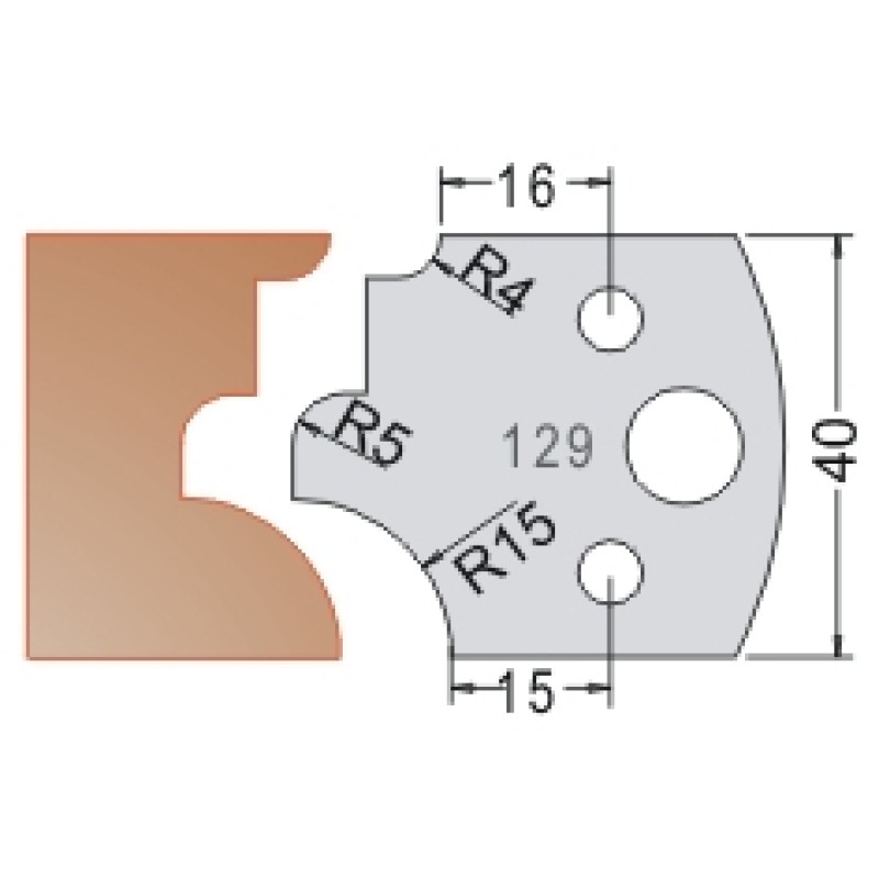 #129 40mm Limiters For MPC Multi Profile Cutter (Set of 2) Dimar 3412940
