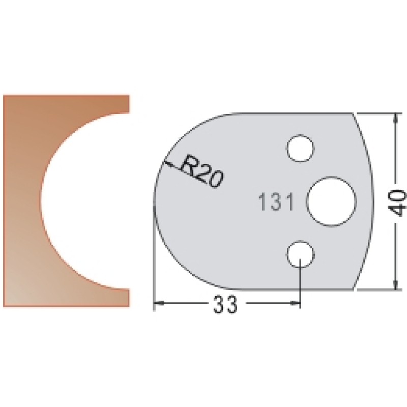 #131 40mm Limiters For MPC Multi Profile Cutter (Set of 2) Dimar 3413140