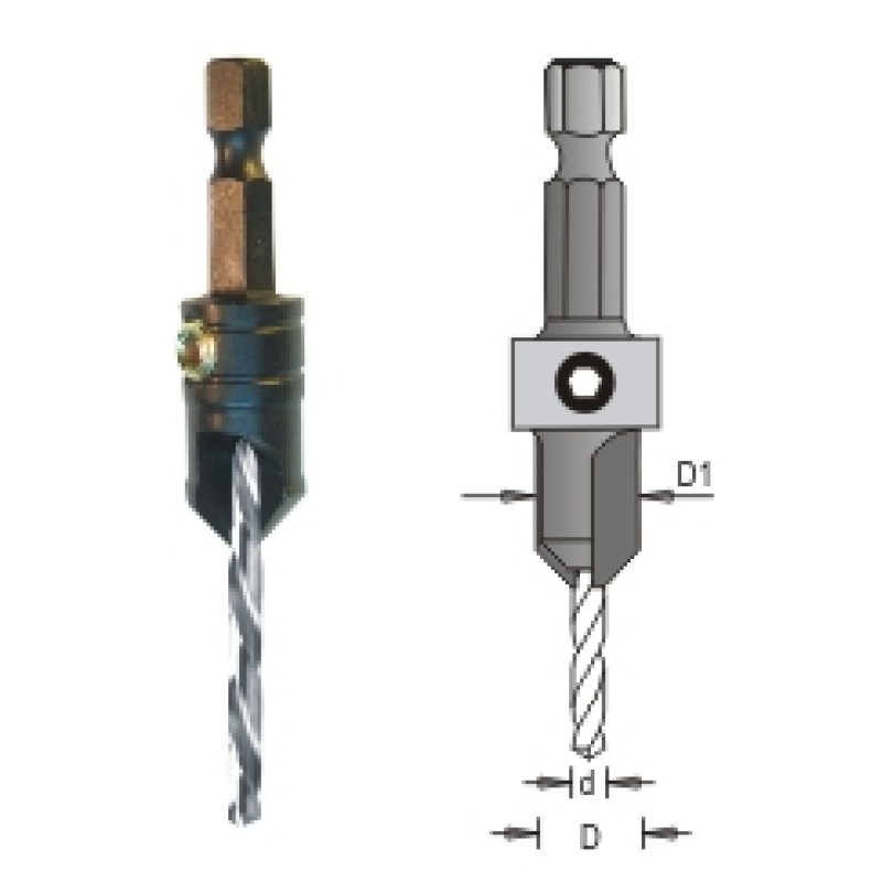 Snappy 5/32" Drill / 1/2" Countersink Dimar 43010
